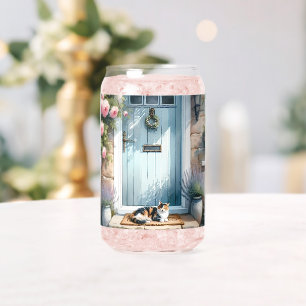 Porche Floral Cottagecore avec Chat Calicot