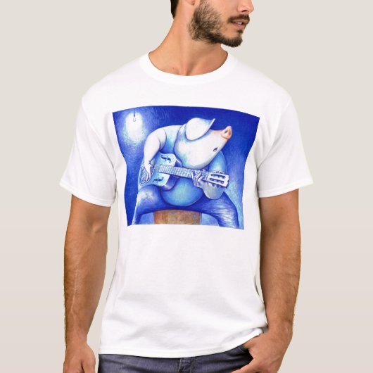 Porcine Blue T-Shirt (Voorkant)