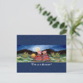 Porcs dans une carte postale blanche Whimsical Wat (Debout devant)