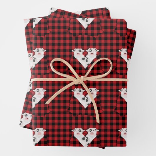 Porcs dans une feuille de papier enveloppante (En situation)