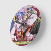 Porcs dans une horloge murale d'un pub (Angle)