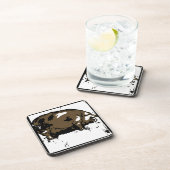 Porcs De Bois Victoriens Sur Le Dessous de verre (Côté Droit)