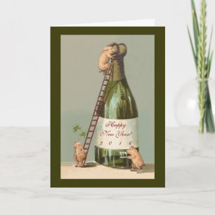 Porcs et Champagne ; La carte mignonne de 2016