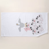 Porcs et serviette de plage d'Oie (Devant)