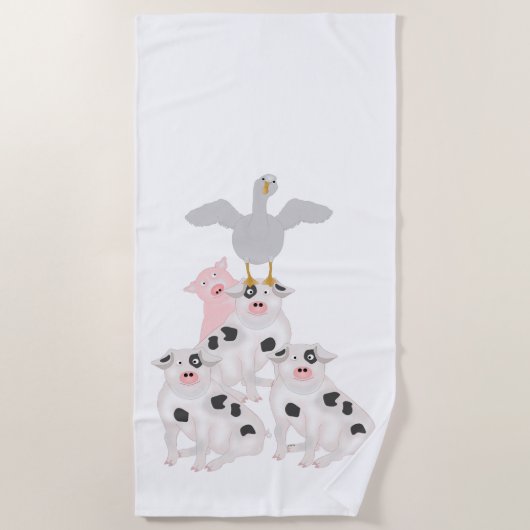 Porcs et serviette de plage d'Oie (Devant)