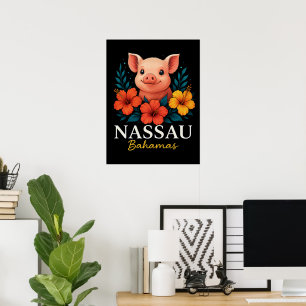Porcs qui nagent aux Bahamas - Décoration murale -
