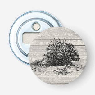  Porcupine Illustratie Button Flesopener