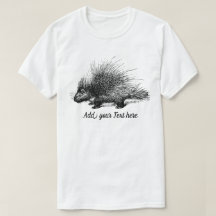 Porcupine Illustration personalizable Mannen T-Shi