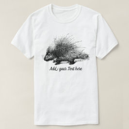 Porcupine Illustration personalizable Mannen T-Shi T-shirt