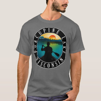 Porcupine Lake Wisconsin kanoën T-shirt
