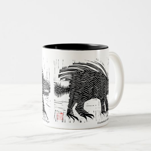 Porcupine-mok Tweekleurige Koffiemok (Voorkant rechts)