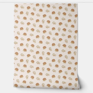 Porcupine Mushroom Lichtbruin Behang