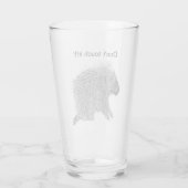 Porcupine niet aanraken! glas (Achterkant)