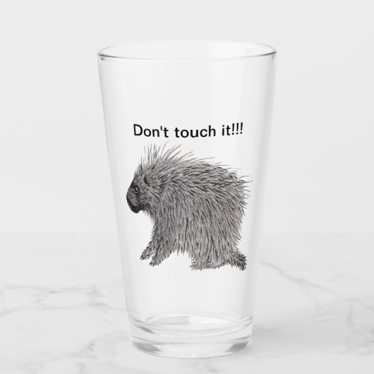 Porcupine niet aanraken! glas (Voorkant)