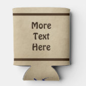 Porcupine op oud papier blikjeskoeler (Achterkant)