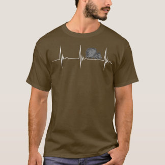 Porcupine Rodent Heartbeat EKG Pulse Nature Animal T-shirt