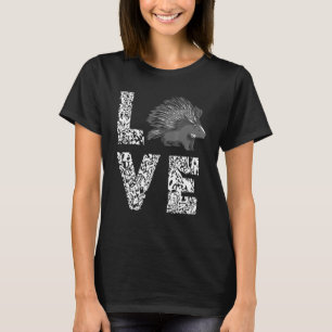 Porcupine Rodent Leopard Love Spine Animal Quill P T-shirt