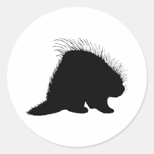 Porcupine Ronde Sticker (Voorkant)
