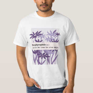 PORFYROFIEL PAARSE BLOEM NATUUR T-SHIRT