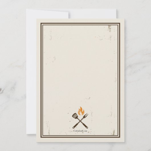 Pork BBQ-uitnodigingen Kaart (Achterkant)