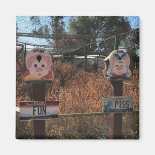 Pork Chop, Fun Pigs, Idaho Funny Signs Magneet