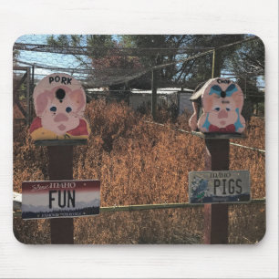 Pork Chop, Fun Pigs, Idaho Funny Signs Muismat