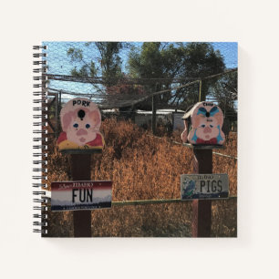 Pork Chop, Fun Pigs, Idaho Funny Signs Notitieboek