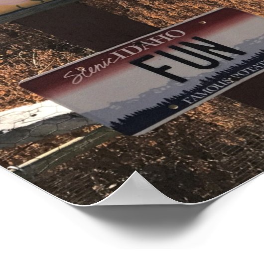 Pork Chop, Fun Pigs, Idaho Funny Signs Poster (Hoek)