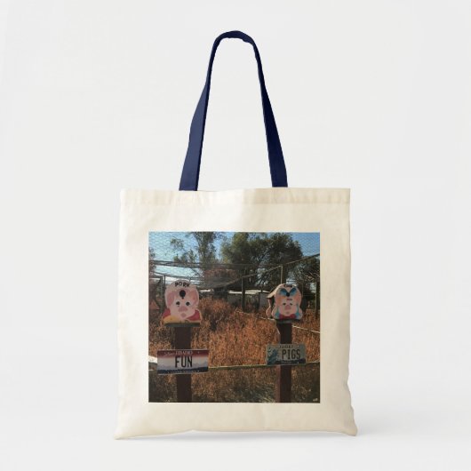 Pork Chop, Fun Pigs, Idaho Funny Signs Tote Bag (Voorkant)