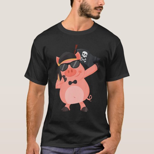 Pork Chop - Funny Pig Animal Pun Karate T-shirt (Voorkant)