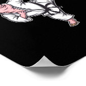 Pork Chop - Funny Pig Karate Pun  Poster (Hoek)