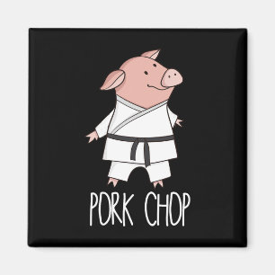 Pork Chop - Grappig Varken Dierenwoordspeling Kara Magneet