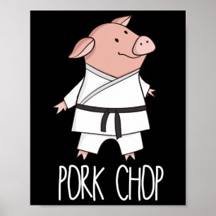 Pork Chop - Grappig Varken Dierenwoordspeling Kara Poster