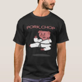 Pork Chop Pig Karate Pun Martial Arts T-shirt (Voorkant)