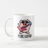 Pork Guitar Funny Rock Guitar Pig Pun Koffiemok (Links)