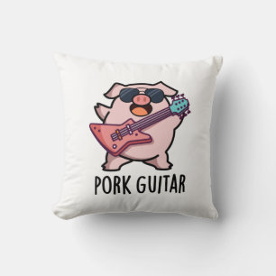 Pork Guitar Funny Rock Guitar Pig Pun Kussen