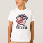 Pork Guitar Funny Rock Guitar Pig Pun T-shirt (Voorkant)