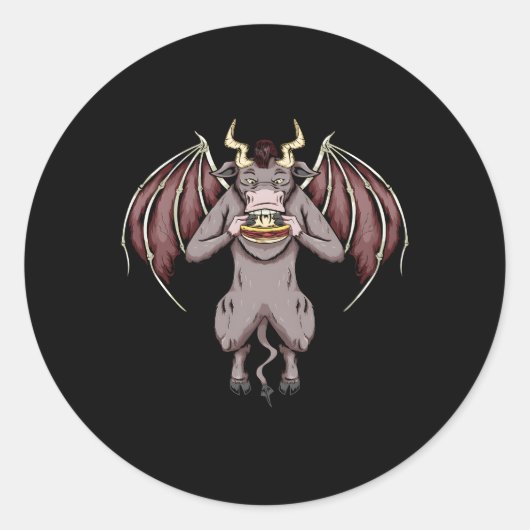 Pork Roll New Jersey Devil NJ State Original Ronde Sticker (Voorkant)