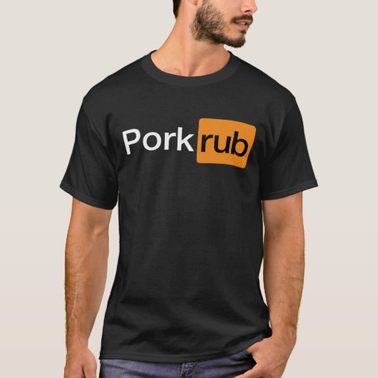 "Pork Rub" Funny BBQ Barbecue T-shirt (Voorkant)
