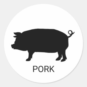 Pork Wedding Meal Choice Ronde Sticker
