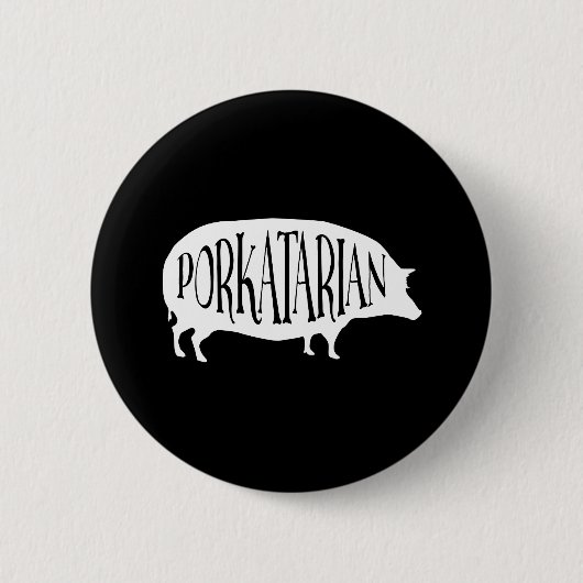 Porkatarian BBQ Pig Ronde Button 5,7 Cm (Voorkant)