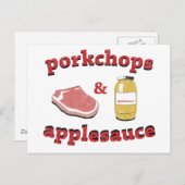 porkchops en appelmoes briefkaart (Voorkant / Achterkant)