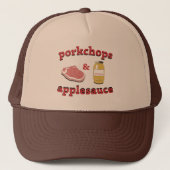 porkchops en appelmoes trucker pet (Voorkant)