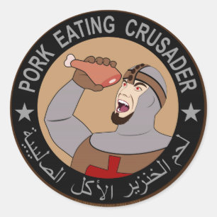 Porketraap Ronde Sticker