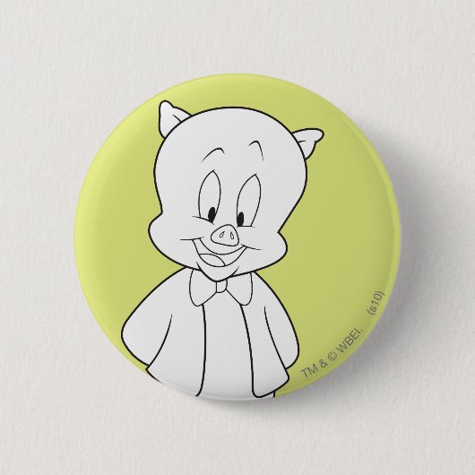 Porky Hallo Friend Ronde Button 5,7 Cm (Voorkant)