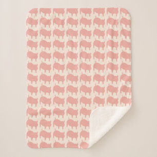 Porky Pals Saumon rose petite couverture Sherpa
