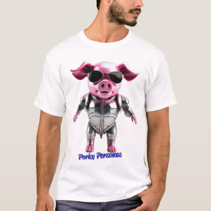 Porky Personas grappige Varken karakters T-shirt