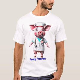 Porky Personas grappige Varken karakters. verpleeg T-shirt