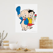 Porky Pig en Petunia Poster (Keuken)