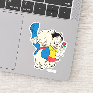 Porky Pig en Petunia Sticker